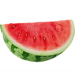 夏季果蔬通用实景半弧西瓜切块元素素材