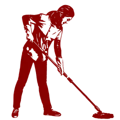 SVG-版画风人物元素贴纸-拖地