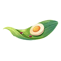 卡通感端午节鸡蛋元素贴纸