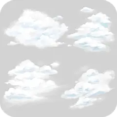 手绘白色卡通云朵2