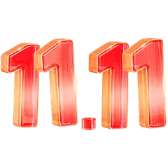 双十一双11促销感亚克力数字3D艺术字