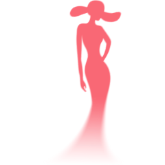 三八妇女节优雅感女性剪影弥散插画