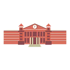 学校教学楼开学季手绘元素贴纸