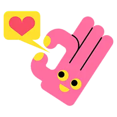 扁平卡通手势表情贴纸-SVG-OK1