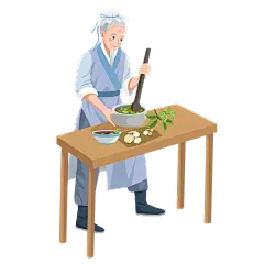 手绘-中医养生元素-中医