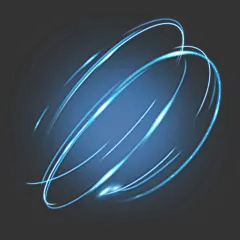 特效系列科技感蓝色螺旋光圈光效贴纸（td）