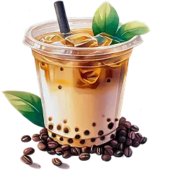 饮品系列水彩手绘奶茶贴纸