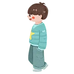 手绘风-儿童节人物插画-男孩