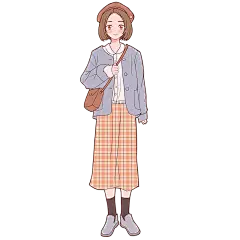 卡通日系手绘人物插画