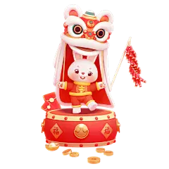拟人风3D元素兔子元素