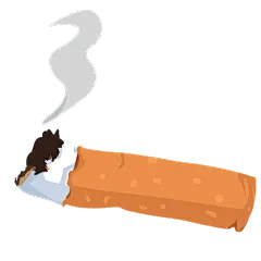 手绘-禁烟元素-烟头