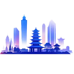 建筑系列通用扁平城市地标元素贴纸