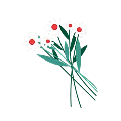 扁平风-花店元素-花束