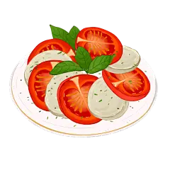 手绘-健康沙拉美食元素贴纸9