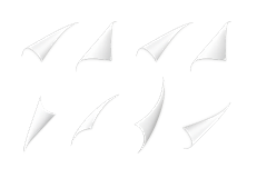 常规内容-边框系列写实卷曲纸角纸质边框