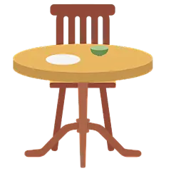 扁平风家具摆件贴纸-SVG-餐桌