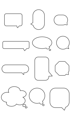 通用线条对话框边框元素素材