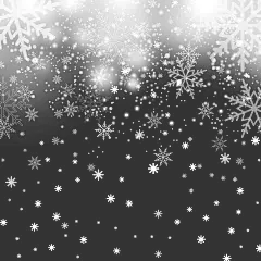 常规内容-装饰系列梦幻感白色雪花元素