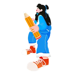 卡通感教育行人物元素