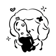 【微商】黑白卡通绵羊贴纸