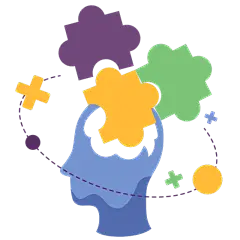 扁平-撞色心理健康元素贴纸-SVG18