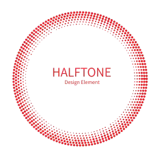 常规内容-边框系列简约风红色波点圆形边框元素