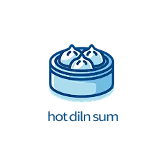 常规内容-图标系列扁平风蓝色小笼包图标元素