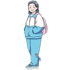 手绘-小学生开学元素