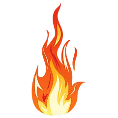 手绘-卡通火焰装饰元素贴纸7