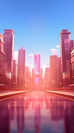 通用电商促销未来感城市促销3D立体C4D场景背景图片素材