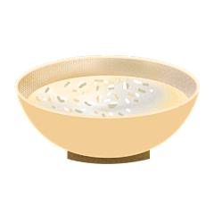 手绘风-美食元素贴纸-粥
