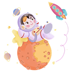 卡通儿童科技太空星球元素