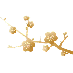 梅花元素贴纸