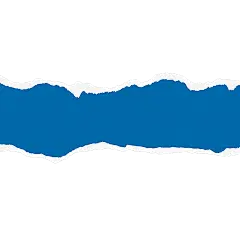 常规内容-边框系列简约风蓝色撕纸边框元素