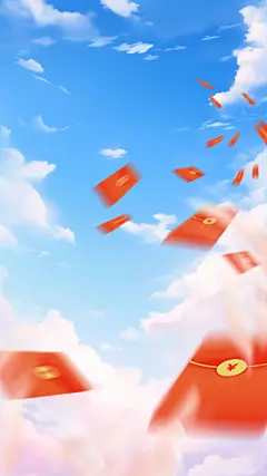 618双十一双11双十二双12电商活动促销轻拟物红包背景素材