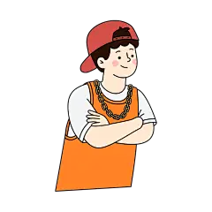 卡通感教育培训男生元素贴纸