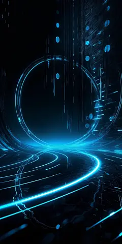 波浪线条曲线科技感背景