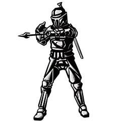 欧洲骑士铠甲人物贴纸-SVG1
