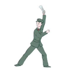 卡通感劳动节男人元素贴纸
