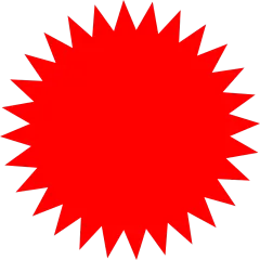 通用装饰红色爆炸框元素