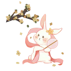 手绘-中秋节元素-玉兔