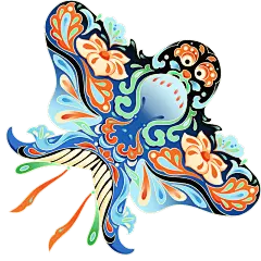 二十四节气春分插画幻彩国潮风春季风筝元素素材