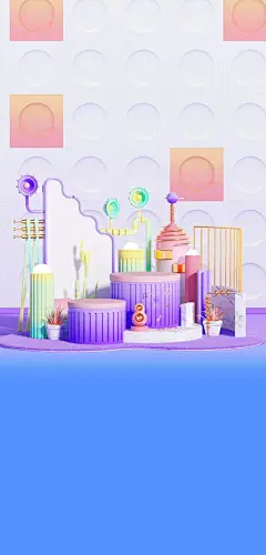 双十一双11电商活动促销蓝色3D立体C4D展台产品背景