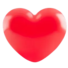 装饰系列软3D感红色爱心图标元素