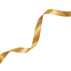 装饰系列装饰系列插画风金粉金色飘带丝带元素