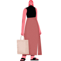 手绘人物插画-女孩