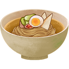 手绘-面类美食元素贴纸5