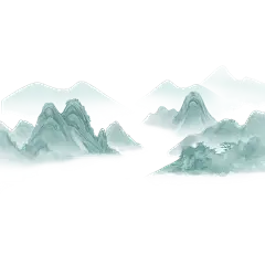 风光系列水墨风云雾感山川元素