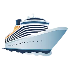 交通系列手绘插画轮船+海浪