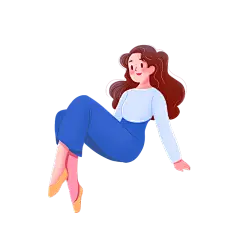 卡通感教育女生行业元素贴纸